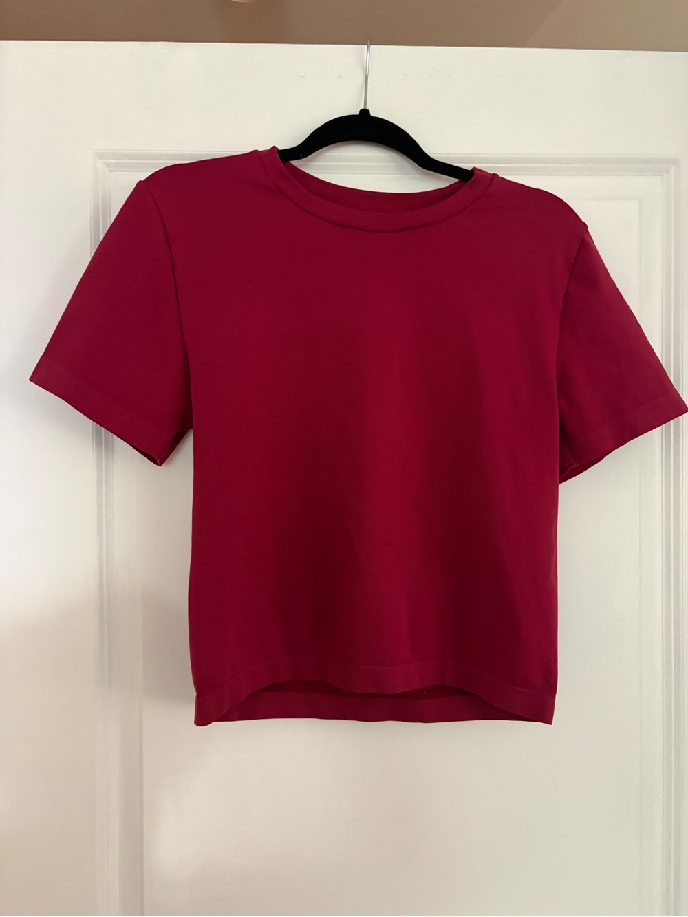 a new day Short Sleeve Crewneck Top in Berry Pink
